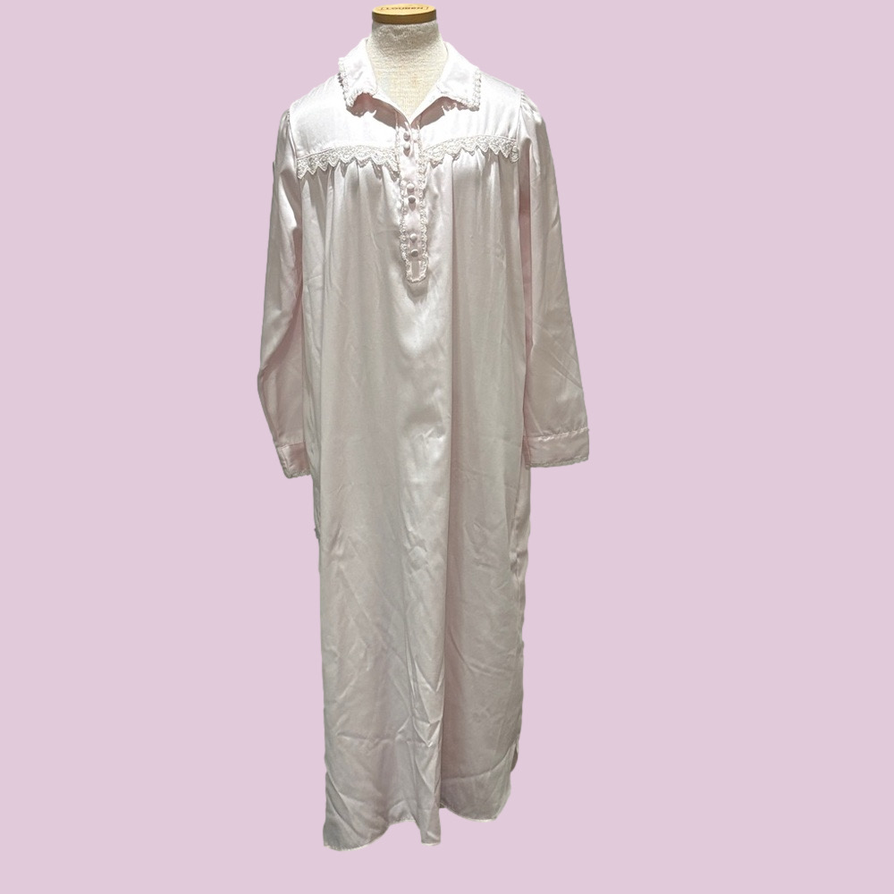 Cabernet sz L pink long silky satiny nightgown